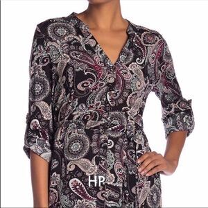 𝅺PAPILLON Blanc dress size M paisley gorpcore